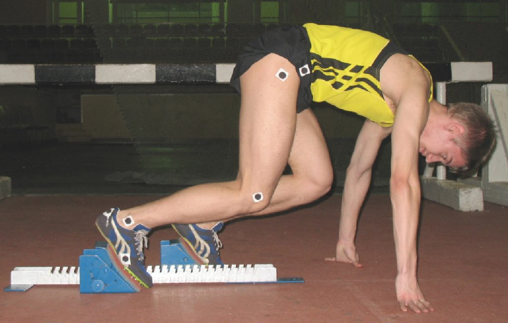 Положение спринтера по команде «Внимание!»