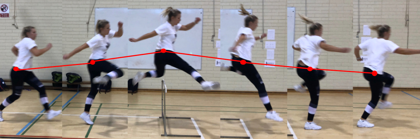  Траектория ОЦМ при преодолении барьера спортсменкой-новичком