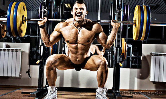 Приседание со штангой на плечах