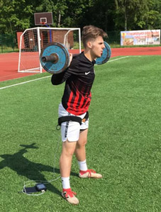 Barbell squats and KAATSU