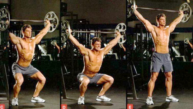 Статические положения спортсмена при выполнении рывка шщтанги