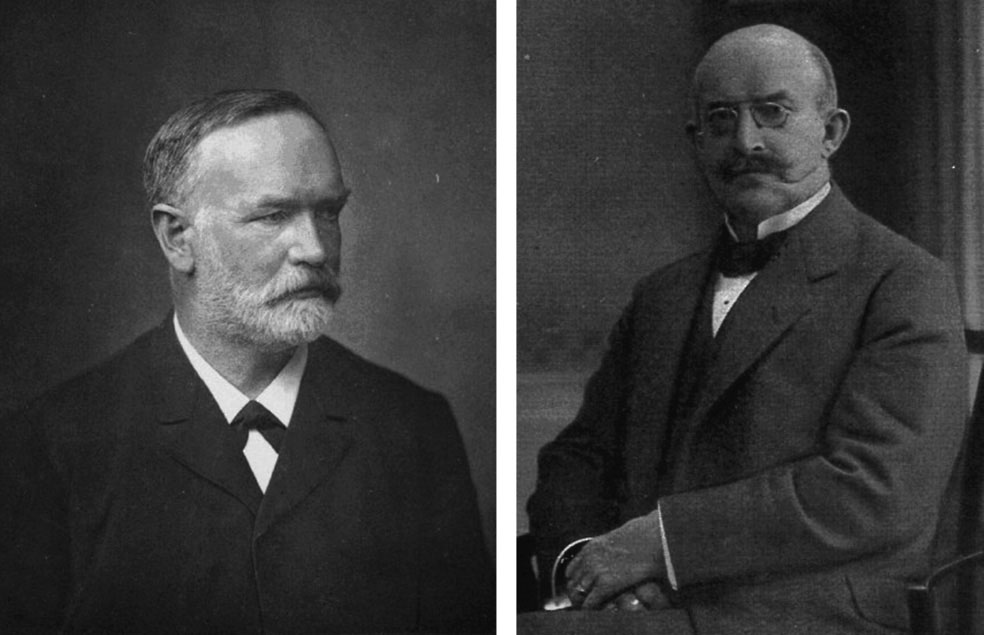 Немецкие ученые Вильгельм Брауне (слева) и Отто Фишер